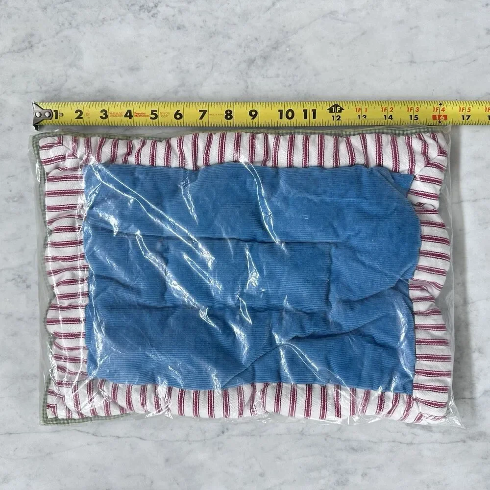 Pottery Barn Kids Dr Seuss SMALL Quilted Sham Set 100% Cotton Blue Red White